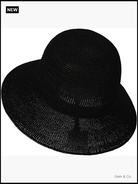 Handmade Straw Bucket Hat Foldable Travel Sun Hat UPF 50+ main image 4